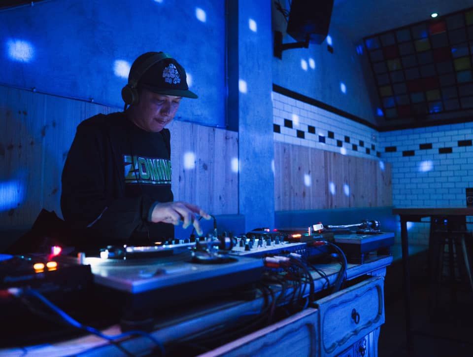 The DJ spinning music at Nokal
