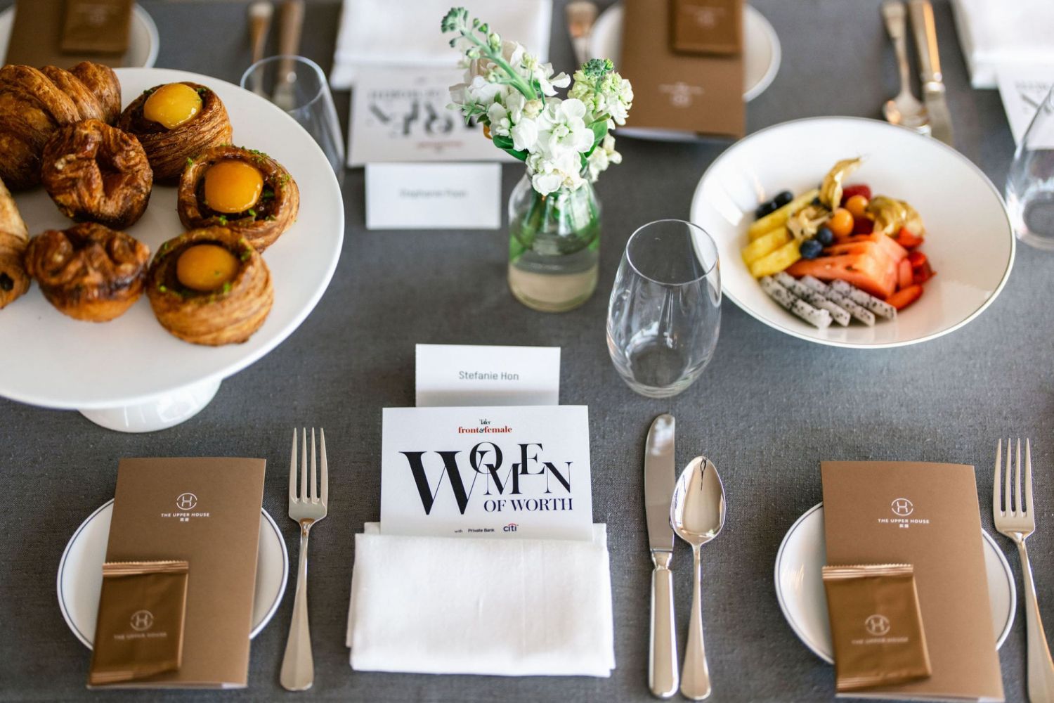 Breakfast served at a Workshop for the Crypto Curious hosted by Tatler Front & Female and Citi Private Bank