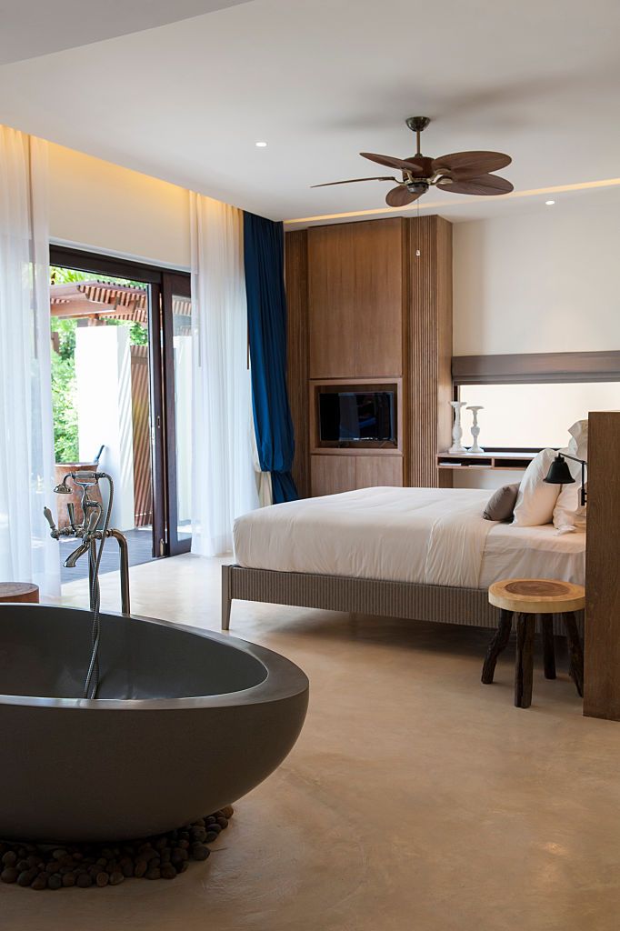 KO SAMUI, THAILAND - 2012/06/29: Interior of a room at the Akaryn hotel on Ko Samui, Thailand. (Photo by Leisa Tyler/LightRocket via Getty Images)