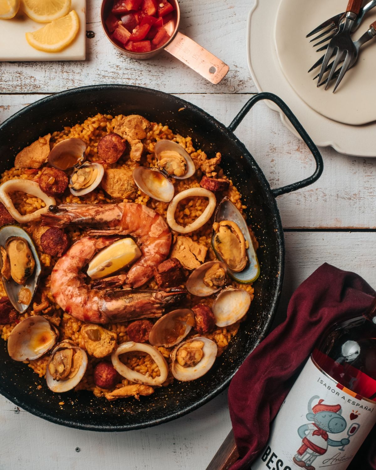 Paella mixta from Barcino