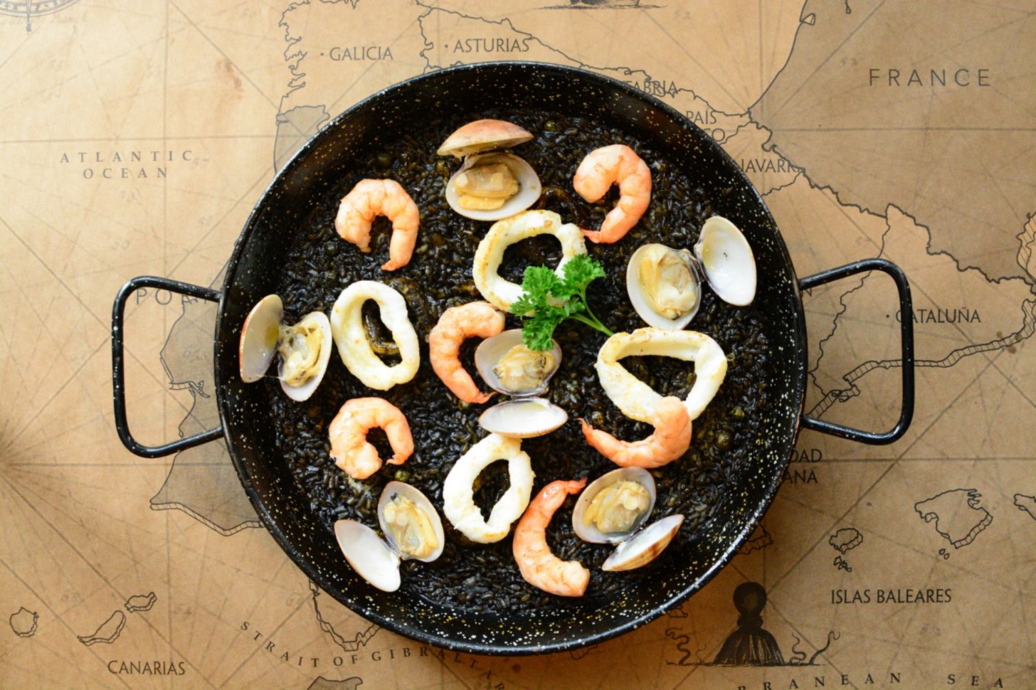 Black paella from Terry's