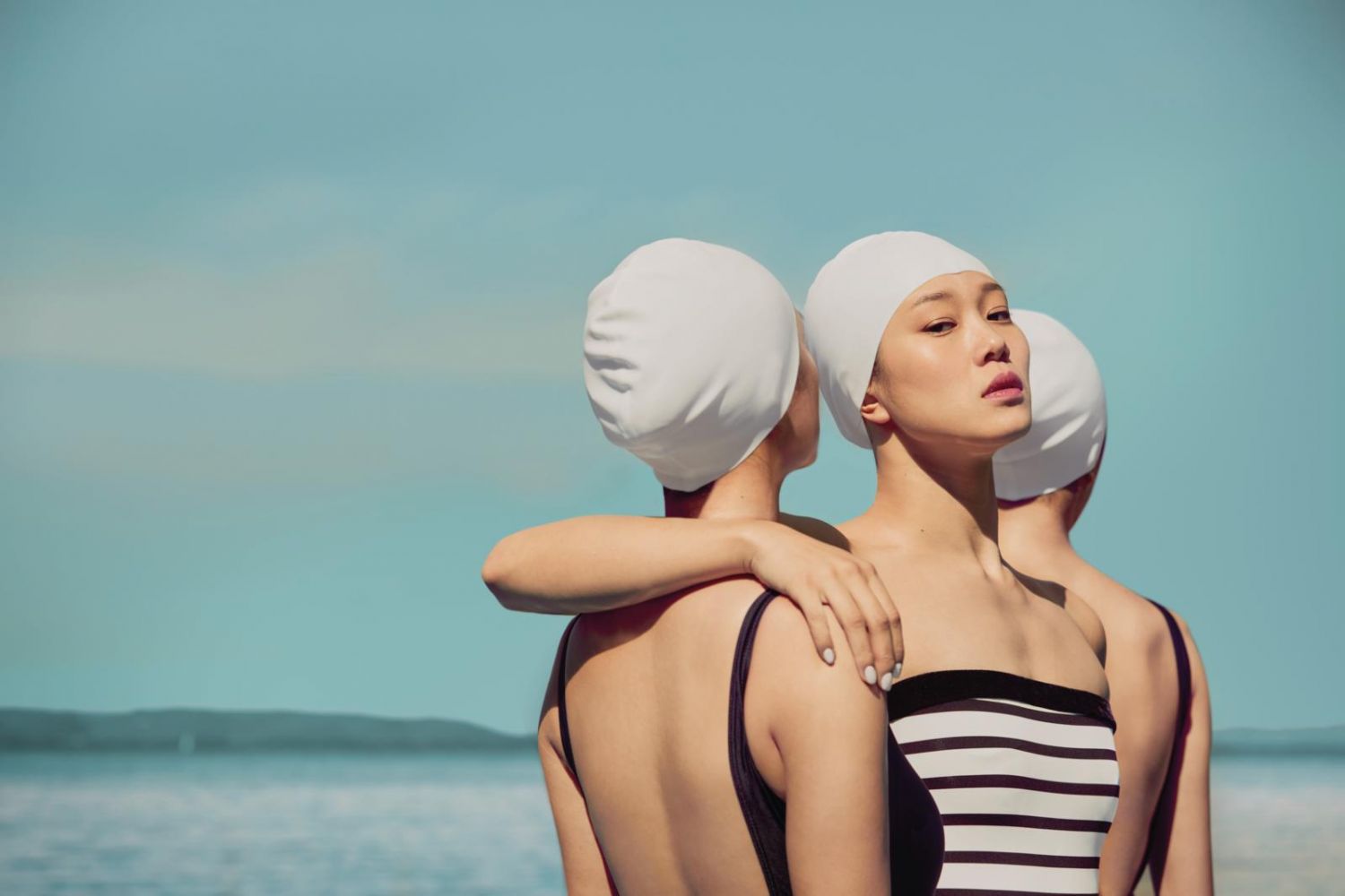 Au wears a Chanel swimsuit (Photo: Affa Chan; styling by Cherry Mui)