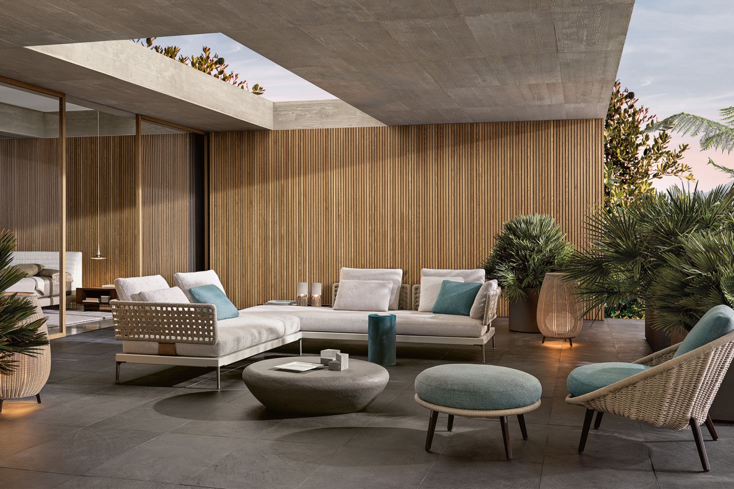Patio outdoor sofas by GamFratesi, from Minotti Singapore