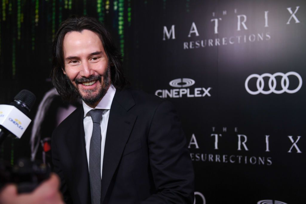 TORONTO, ONTARIO - DECEMBER 16: Actor Keanu Reeves attends the Canadian Premiere of "The Matrix Resurrections" held at Cineplex's Scotiabank Theatre on December 16, 2021 in Toronto, Ontario. (Photo by Sam Santos/Getty Images for Warner Bros. Pictures Canada)