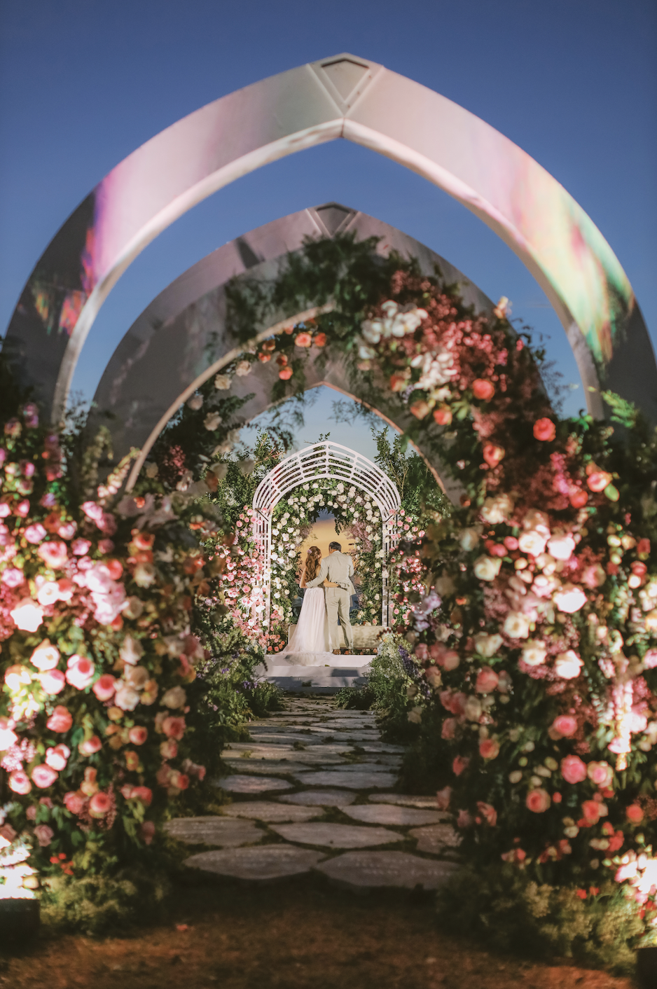 The ceremony venue embellished with natural flowers and foliage styled by Randy Lazaro and Gary Dacanay
