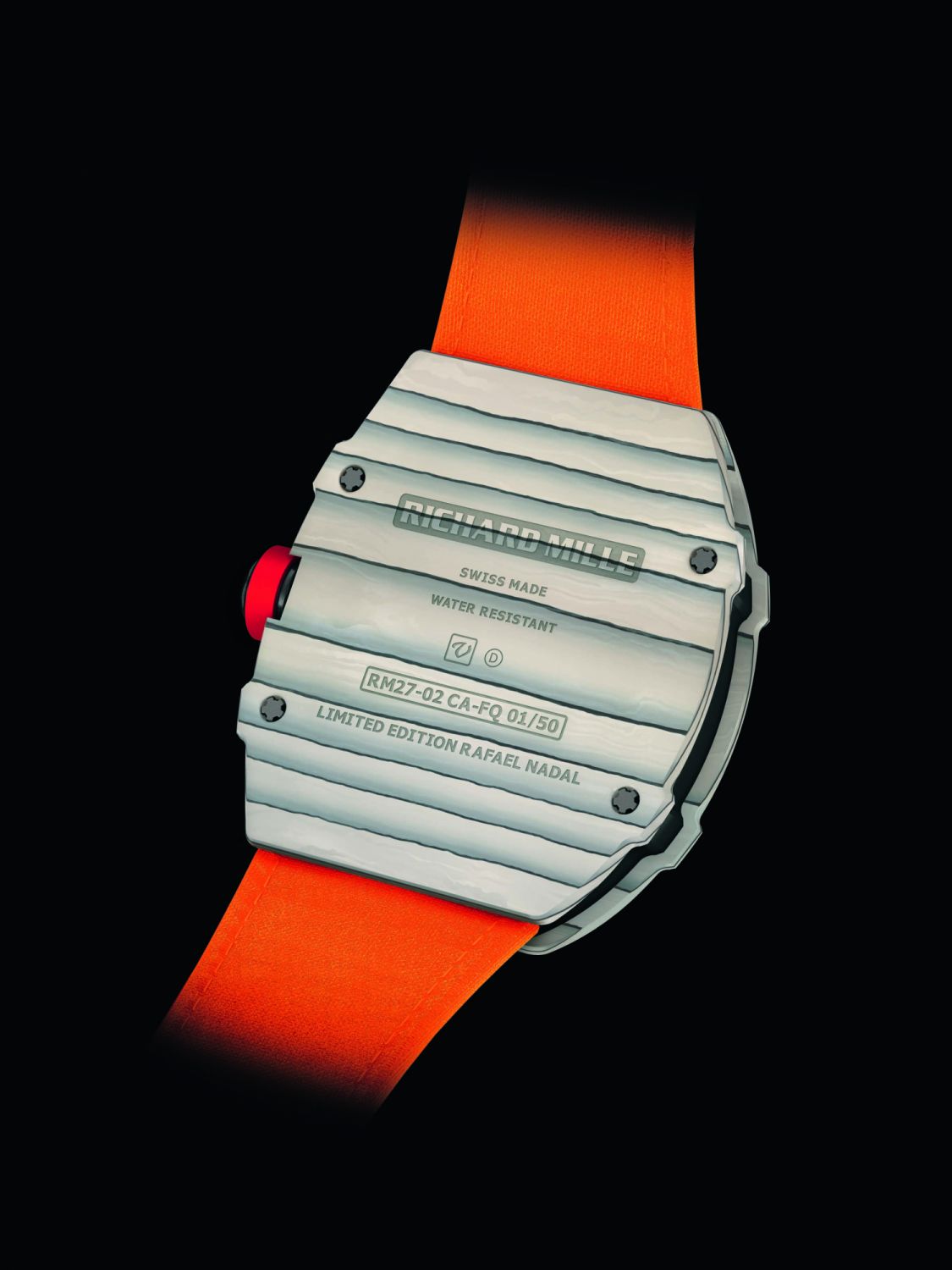 RM27-02 Rafael Nadal納達爾陀飛輪腕錶背面 by Richard Mille