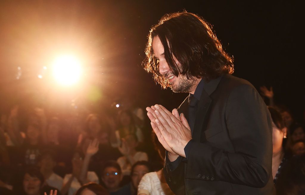 TOKYO, JAPAN - SEPTEMBER 10: Keanu Reeves attends the stage greeting for 'John Wick: Chapter 3 - Parabellum' Japan premiere at Roppongi Hills on September 10, 2019 in Tokyo, Japan. (Photo by Jun Sato/WireImage)
