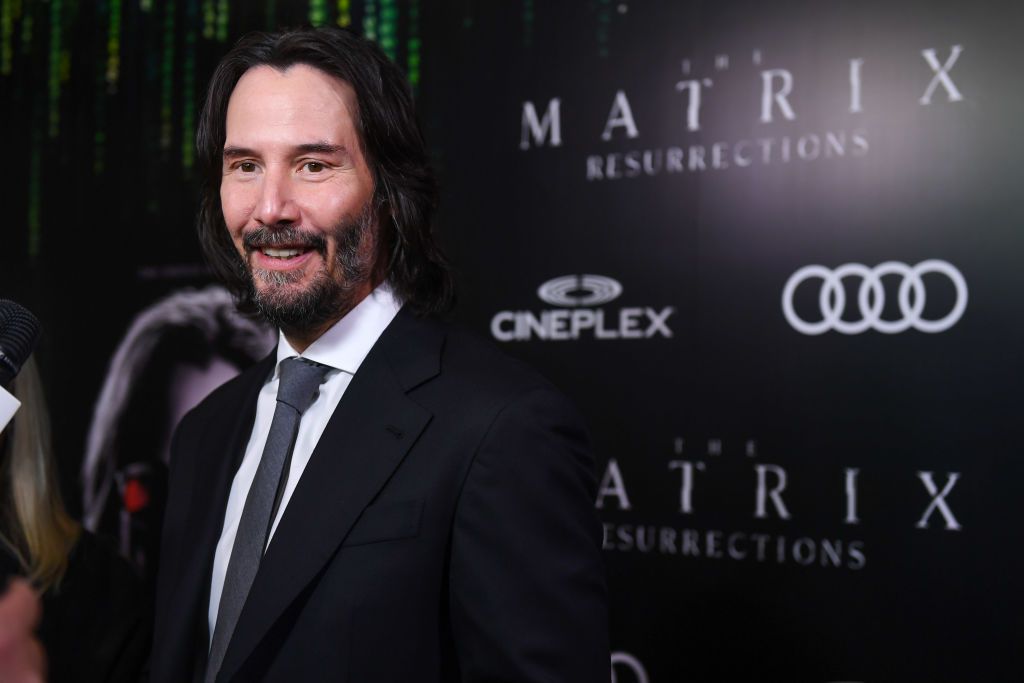 TORONTO, ONTARIO - DECEMBER 16: Actor Keanu Reeves attends the Canadian Premiere of "The Matrix Resurrections" held at Cineplex's Scotiabank Theatre on December 16, 2021 in Toronto, Ontario. (Photo by Sam Santos/Getty Images for Warner Bros. Pictures Canada)