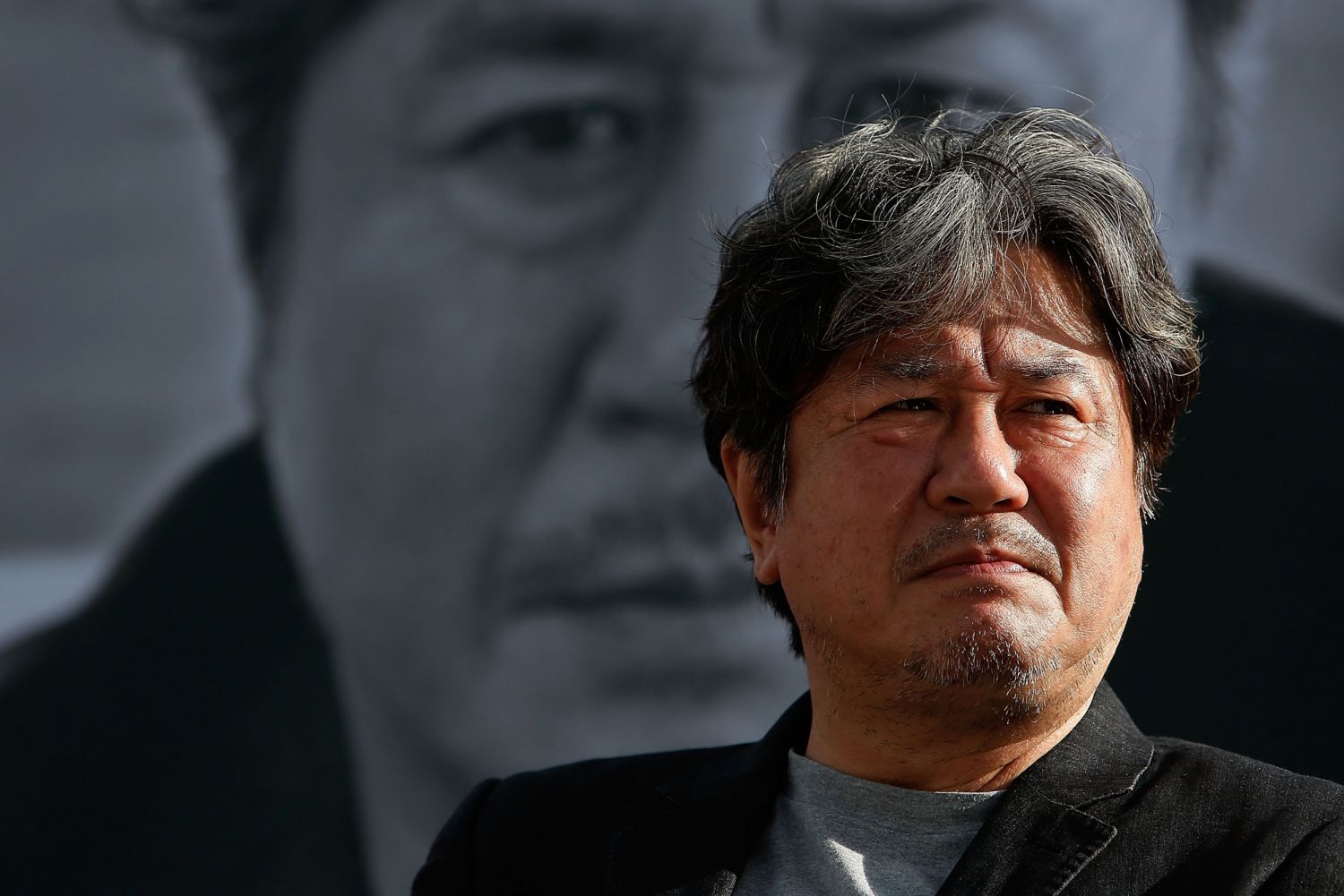 BUSAN, SOUTH KOREA - OCTOBER 04: South Korean actor Choi Min-Shik speaks during the press conference 'The Actor Became Yi Sun-Sin' on the third day of the 19th Busan International Film Festival (BIFF) at the Biff Square on October 4, 2014 in Busan, South Korea. (Photo by Wonsuk Choi/Getty Images)