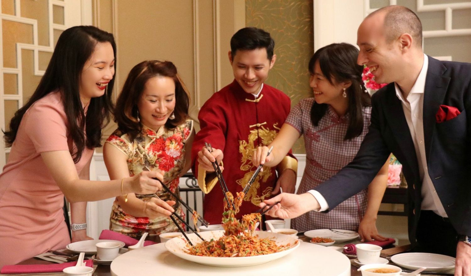 Yee sang at award-winning Lai Po Heen (Photo courtesy of Mandarin Oriental Kuala Lumpur)