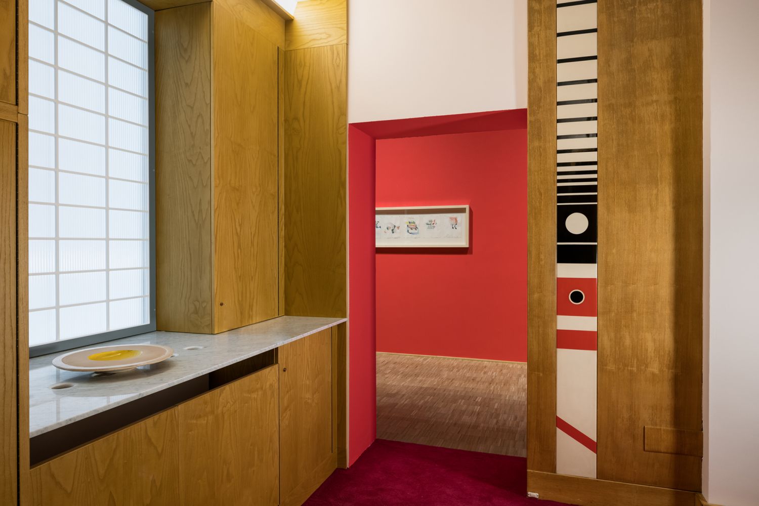 Bespoke cabinetry works can be found throughout the space