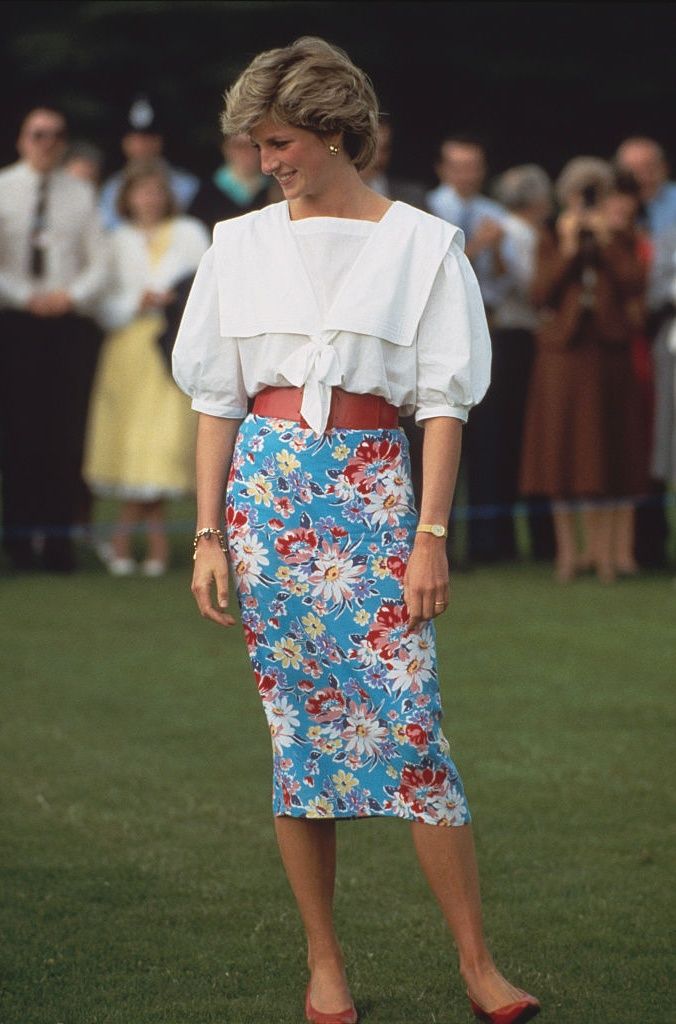 Diana, Princess of Wales (1961 - 1997) attends a polo match in Cirencester, UK, 30th June 1985. (Photo by Tim Graham Photo Library via Getty Images)