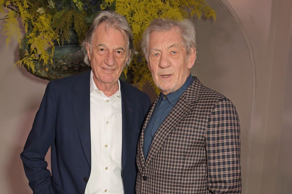 PARIS, FRANCE - JANUARY 19: Sir Paul Smith and Sir Ian McKellen wearing Paul Smith attend an intimate dinner in celebration of 50 years of Paul Smith at Le Trianon on January 19, 2020 in Paris, France. (Photo by David M. Benett/Dave Benett/Getty Images for Paul Smith)
