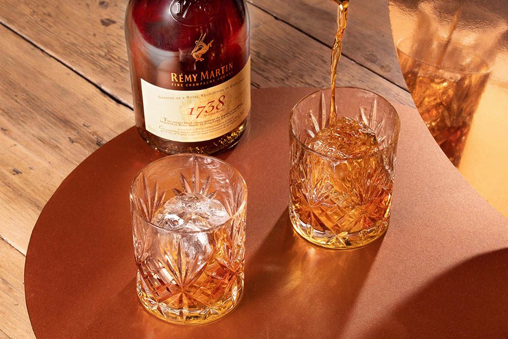 Rémy Martin on the rocks