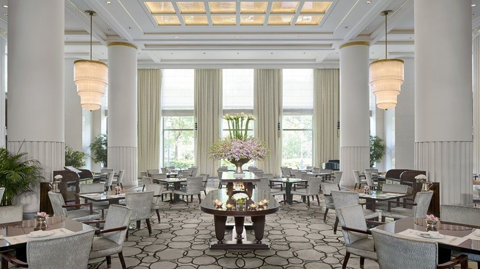 The lobby of The Peninsula, Shanghai