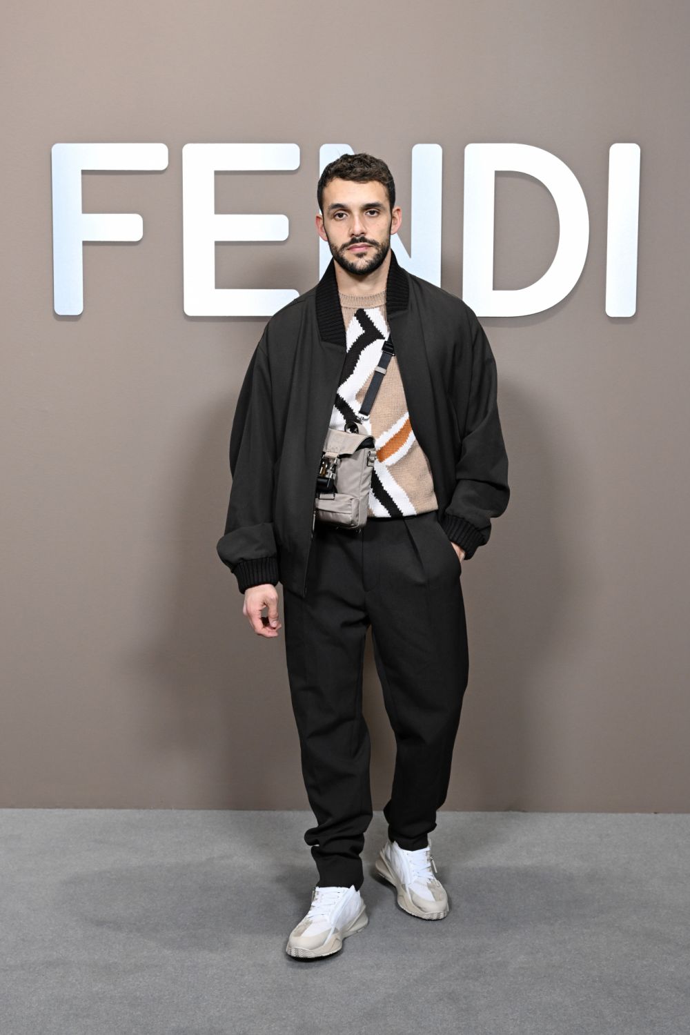 MILAN, ITALY - JANUARY 15: Manuel Otgianuattends the Fendi fashion show on January 15, 2022 in Milan, Italy. (Photo by Daniele Venturelli/Daniele Venturelli/Getty Images for Fendi )