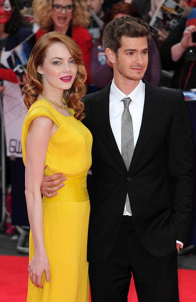 LONDON, UNITED KINGDOM - APRIL 10: Emma Stone and Andrew Garfield attend the World Premiere of "The Amazing Spider-Man 2" at Odeon Leicester Square on April 10, 2014 in London, England. (Photo by Eamonn McCormack/WireImage)