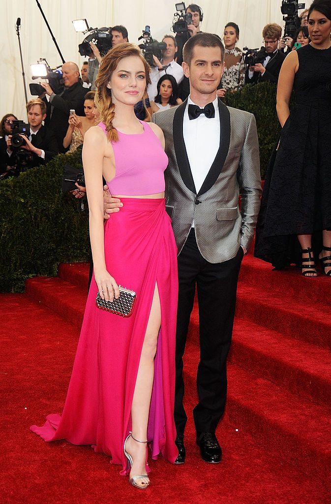 NEW YORK, NY - MAY 05: Emma Stone and Andrew Garfield attends the "Charles James: Beyond Fashion" Costume Institute Gala at the Metropolitan Museum of Art on May 5, 2014 in New York City. (Photo by Rabbani and Solimene Photography/Getty Images)