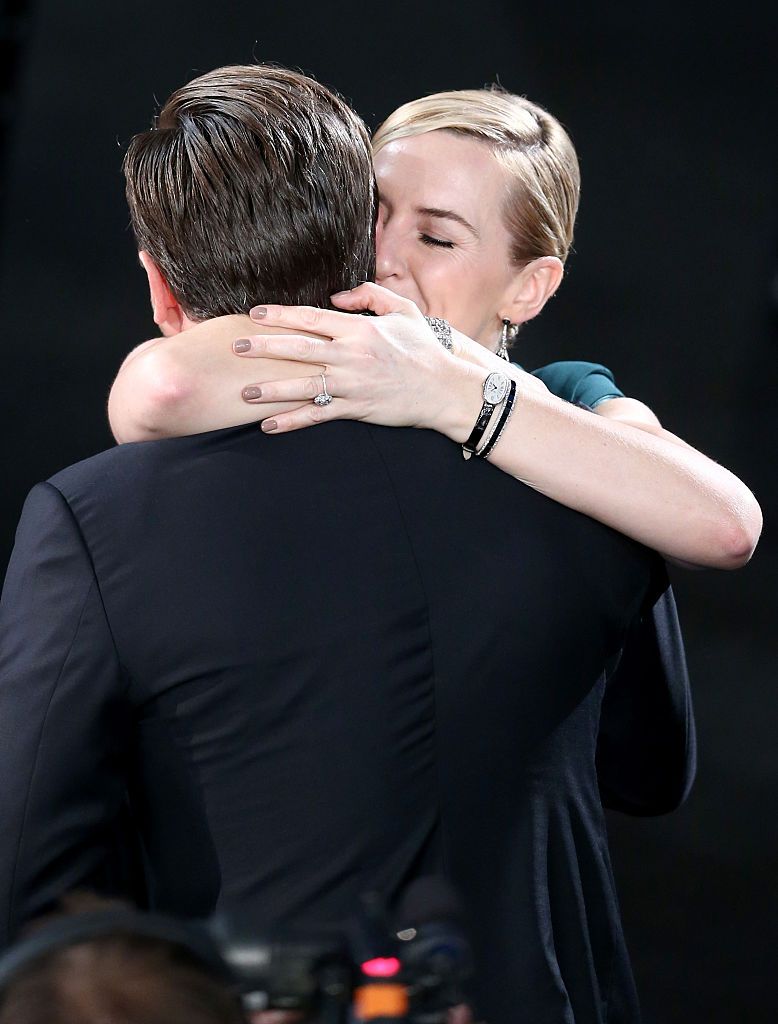 LOS ANGELES, CA - JANUARY 30:  Actress Kate Winslet (R) congratulates Actor Leonardo DiCaprio after he wins the award for Outstanding Performance by a Male Actor in a Leading Role for 'The Revenant' during The 22nd Annual Screen Actors Guild Awards at The Shrine Auditorium on January 30, 2016 in Los Angeles, California. 25650_018  (Photo by Christopher Polk/Getty Images for Turner)