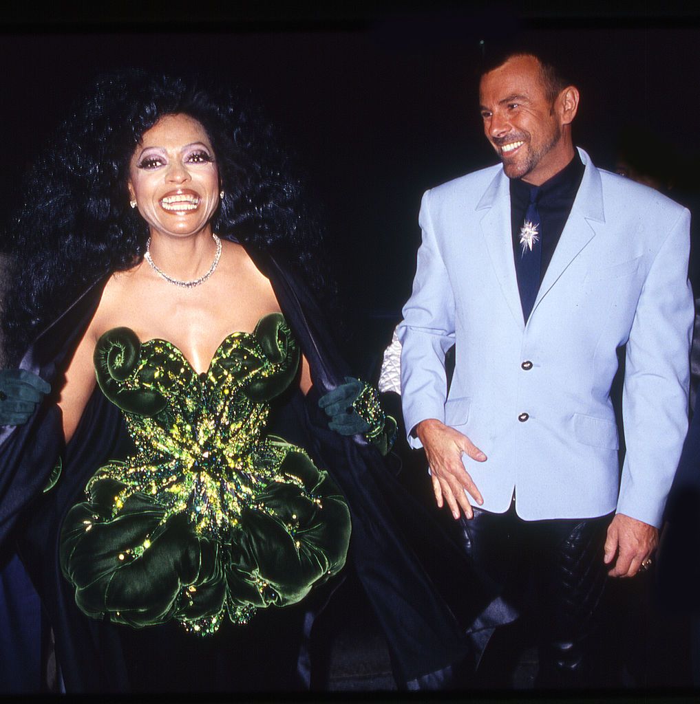 Singer/actress Diana Ross and designer Thierry Mugler at "Angel" perfume launch at Saks 5th Ave., New York, (Photo by Rose Hartman/Getty Images)
