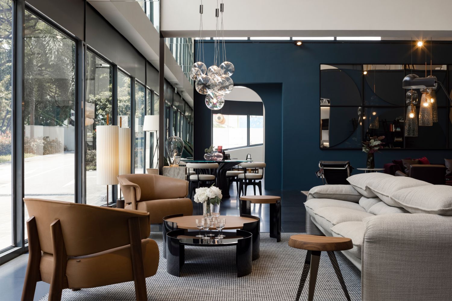 The Cassina Perspective presents stylish vignettes featuring collections from Italian manufacturer Cassina