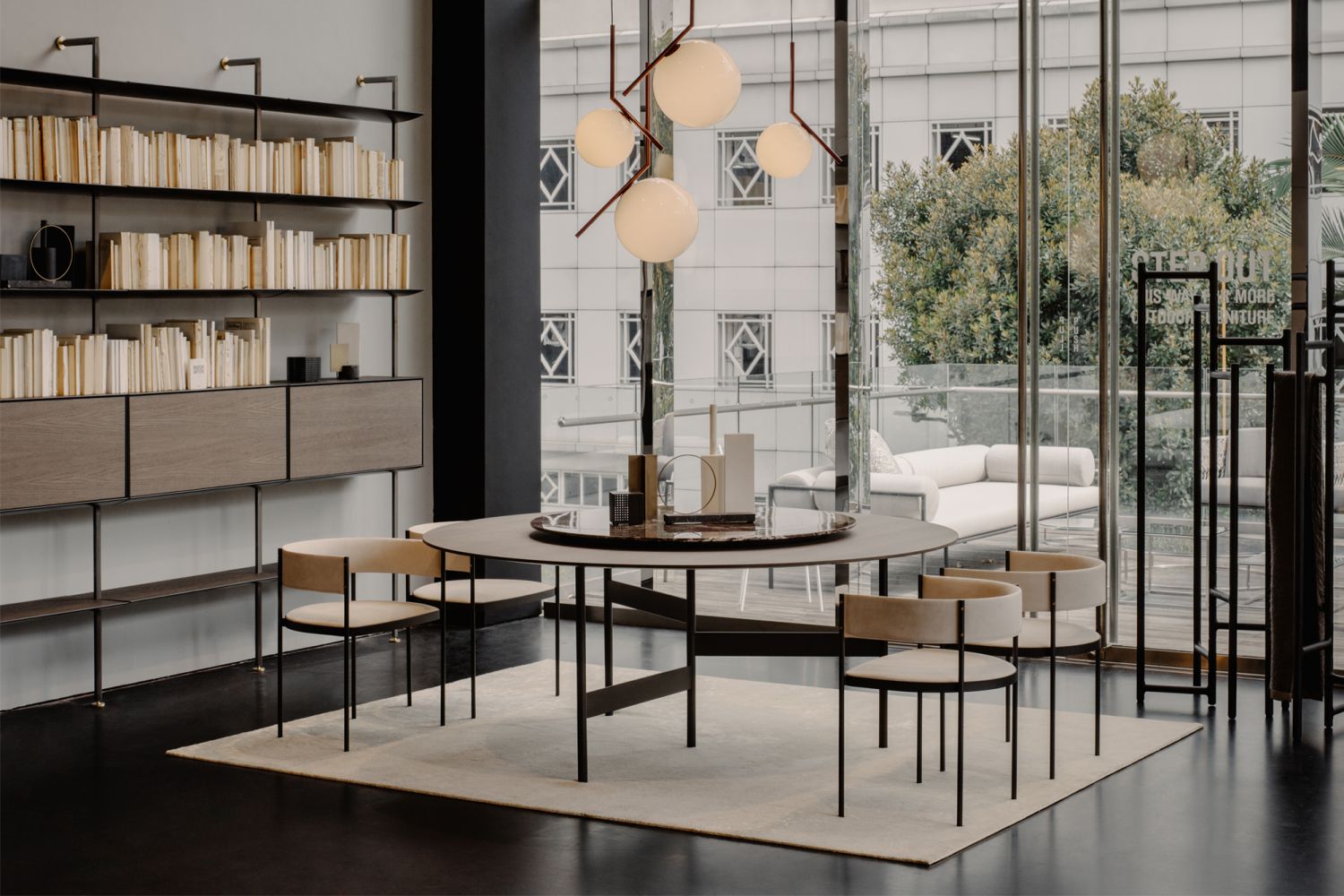 The apartment-like showroom is designed with a narrative flow to inspire visitors with new decor and design ideas