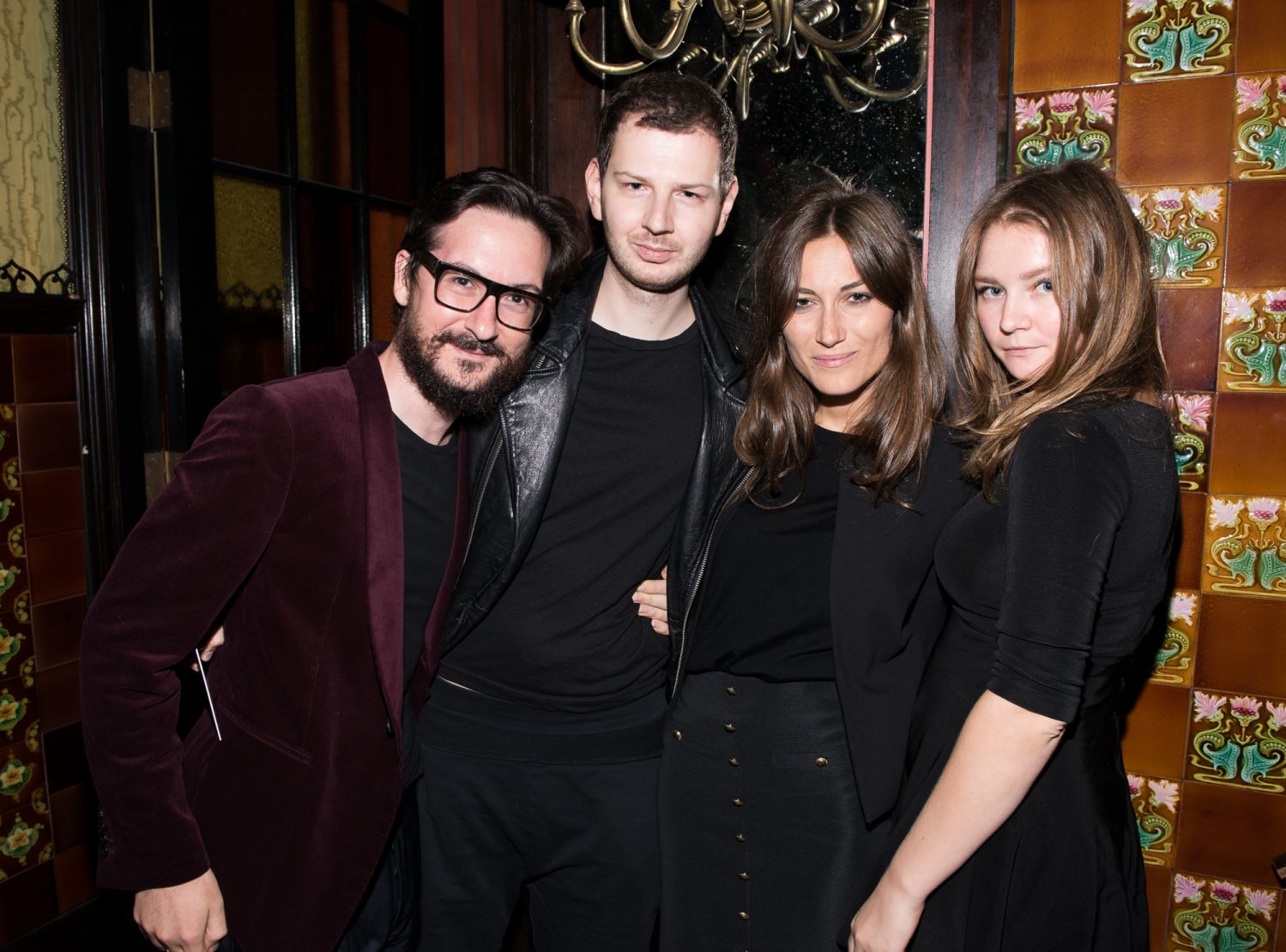 NEW YORK, NY - SEPTEMBER 09: (L-R) Giudo Cacciatori, Gro Curtis, Giorgia Tordini, and Anna Delvey attend the first Tumblr Fashion Honor presented to Rodarte at The Jane Hotel on September 9, 2014 in New York, United States.  (Photo by Dave Kotinsky/Getty Images)