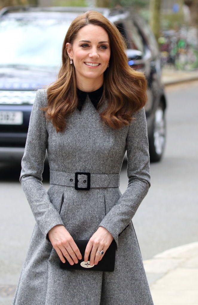 LONDON, -, UNITED KINGDOM - 2019/03/19: Kate, Duchess of Cambridge seen visiting the Foundling Museum at the Brunswick Square in London. (Photo by Keith Mayhew/SOPA Images/LightRocket via Getty Images)