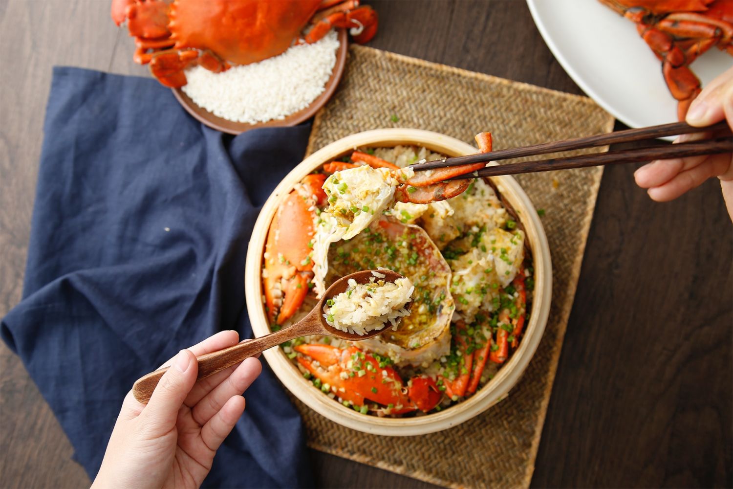 CNY Menus XIU Steamed crab with glutinous rice