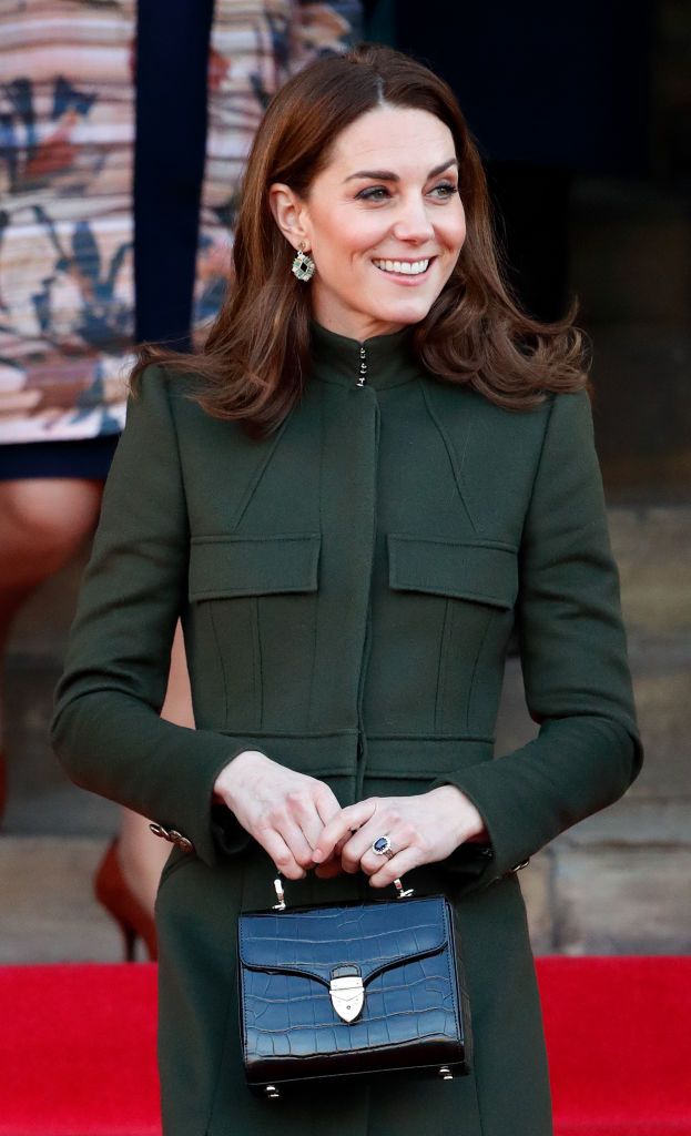 BRADFORD, UNITED KINGDOM - JANUARY 15: (EMBARGOED FOR PUBLICATION IN UK NEWSPAPERS UNTIL 24 HOURS AFTER CREATE DATE AND TIME) Catherine, Duchess of Cambridge visits City Hall in Bradford's Centenary Square on January 15, 2020 in Bradford, England. (Photo by Max Mumby/Indigo/Getty Images)