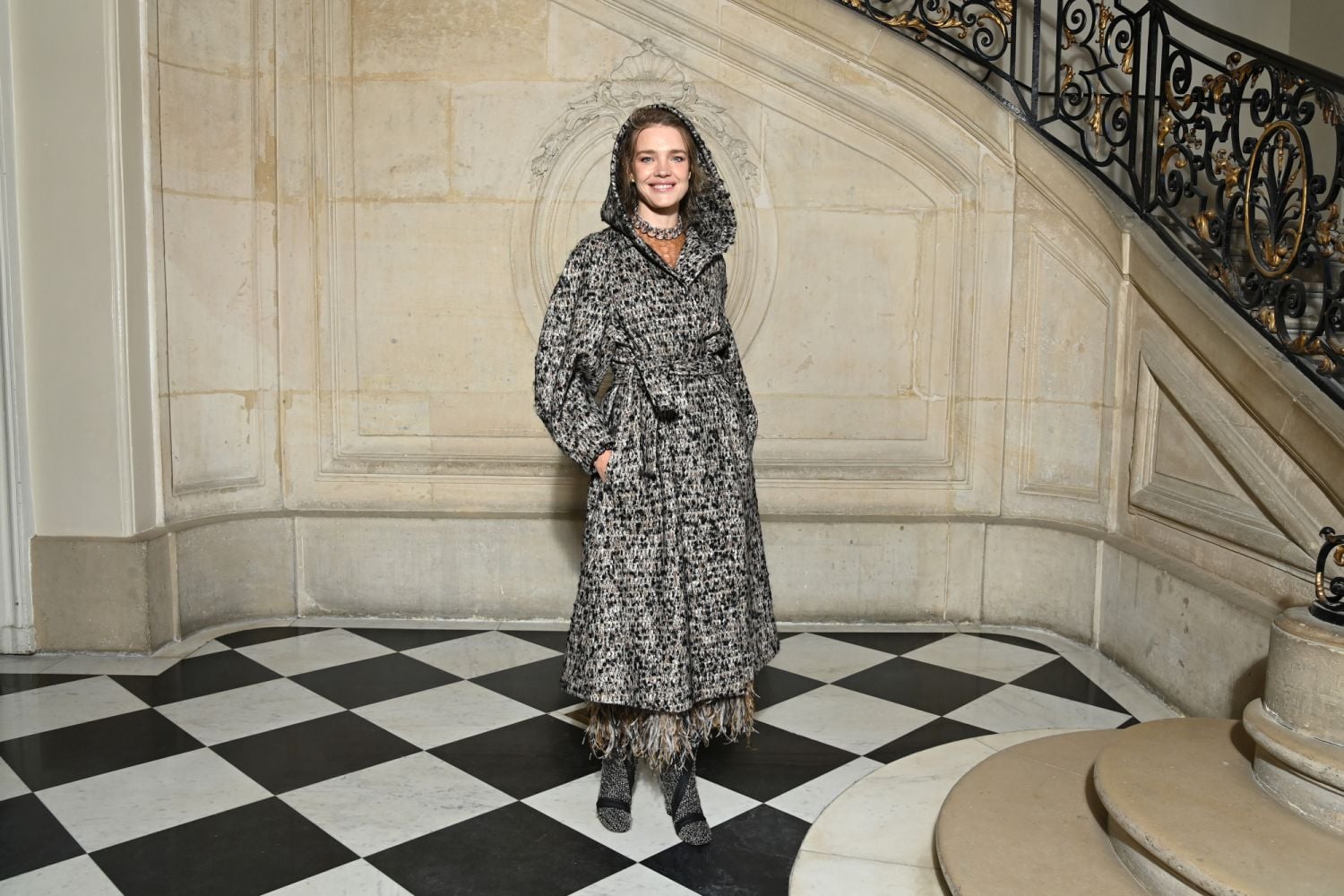 PARIS, FRANCE - JANUARY 24: Natalia Vodianova attends the Dior Haute Couture Spring/Summer 2022 show as part of Paris Fashion Week on January 24, 2022 in Paris, France. (Photo by Pascal Le Segretain/Getty Images For Dior)