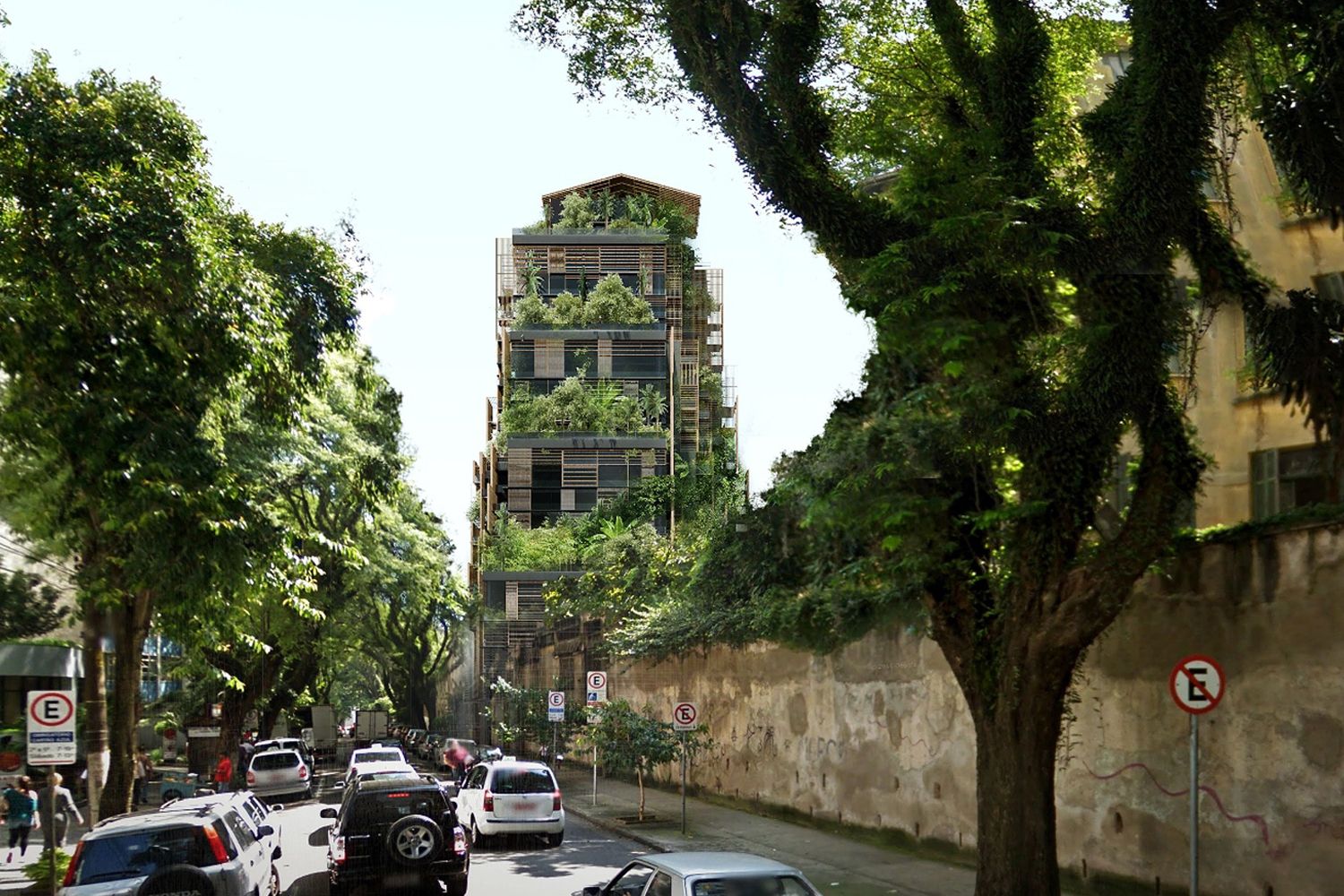 Clad in greenery, the new building is designed to be a space of calm urbanisation amidst the enclave's buzzy metropolis district  (Rendering courtesy of Atelier Jean Nouvel)