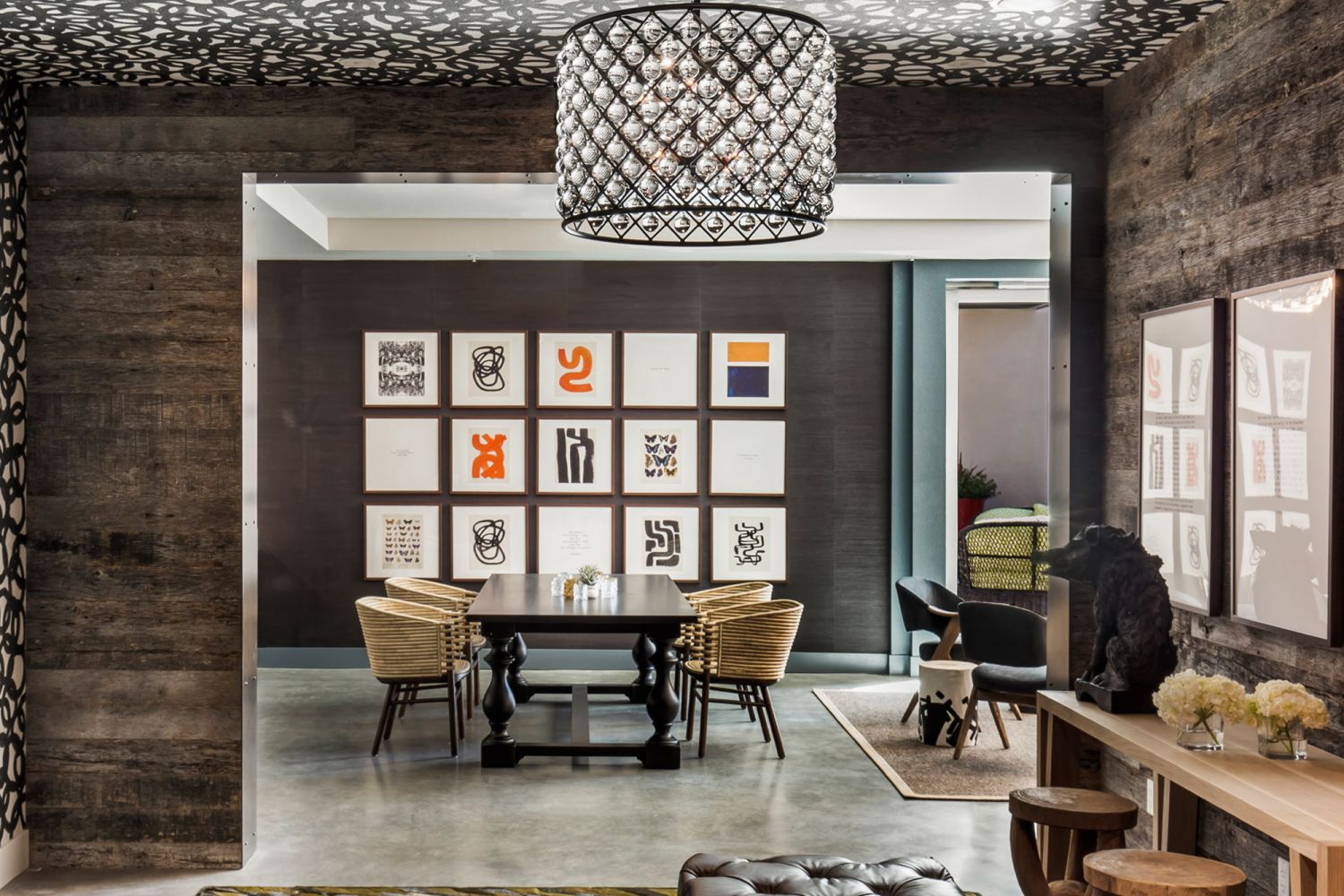 A communal areas within the Telegraph Arts luxury apartments in Oakland, California designed by SB Architects (Image: SB Architects)