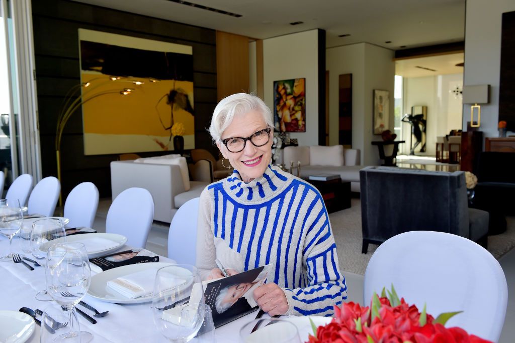 LOS ANGELES, CALIFORNIA - FEBRUARY 14: Maye Musk attends Necessite + FRIEZE LA Luncheon at Private Residence on February 14, 2020 in Los Angeles, California. (Photo by Stefanie Keenan/Getty Images for Kim Heirston)