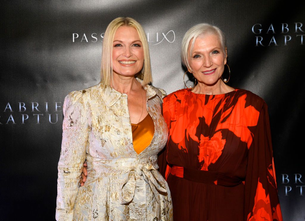 BOSTON, MASSACHUSETTS - NOVEMBER 18: (L-R) Tosca Musk and Maye Musk attend Passionflix's Gabriel's Rapture Part 1 premiere at AMC Boston Commons on November 18, 2021 in Boston, Massachusetts. (Photo by Dave Kotinsky/Getty Images for Passionflix)