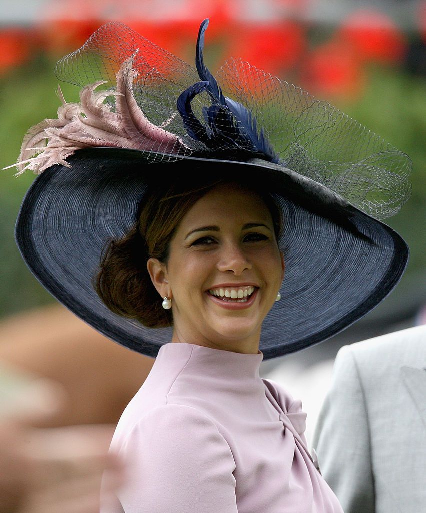 ASCOT, ENGLAND - JUNE 19:  HRH Princess Haya Bint Al Hussein smiles in the parade ring on day four of Royal Ascot 2009 at Ascot Racecourse on June 19, 2009 in Ascot, England.  (Photo by Chris Jackson/Getty Images)