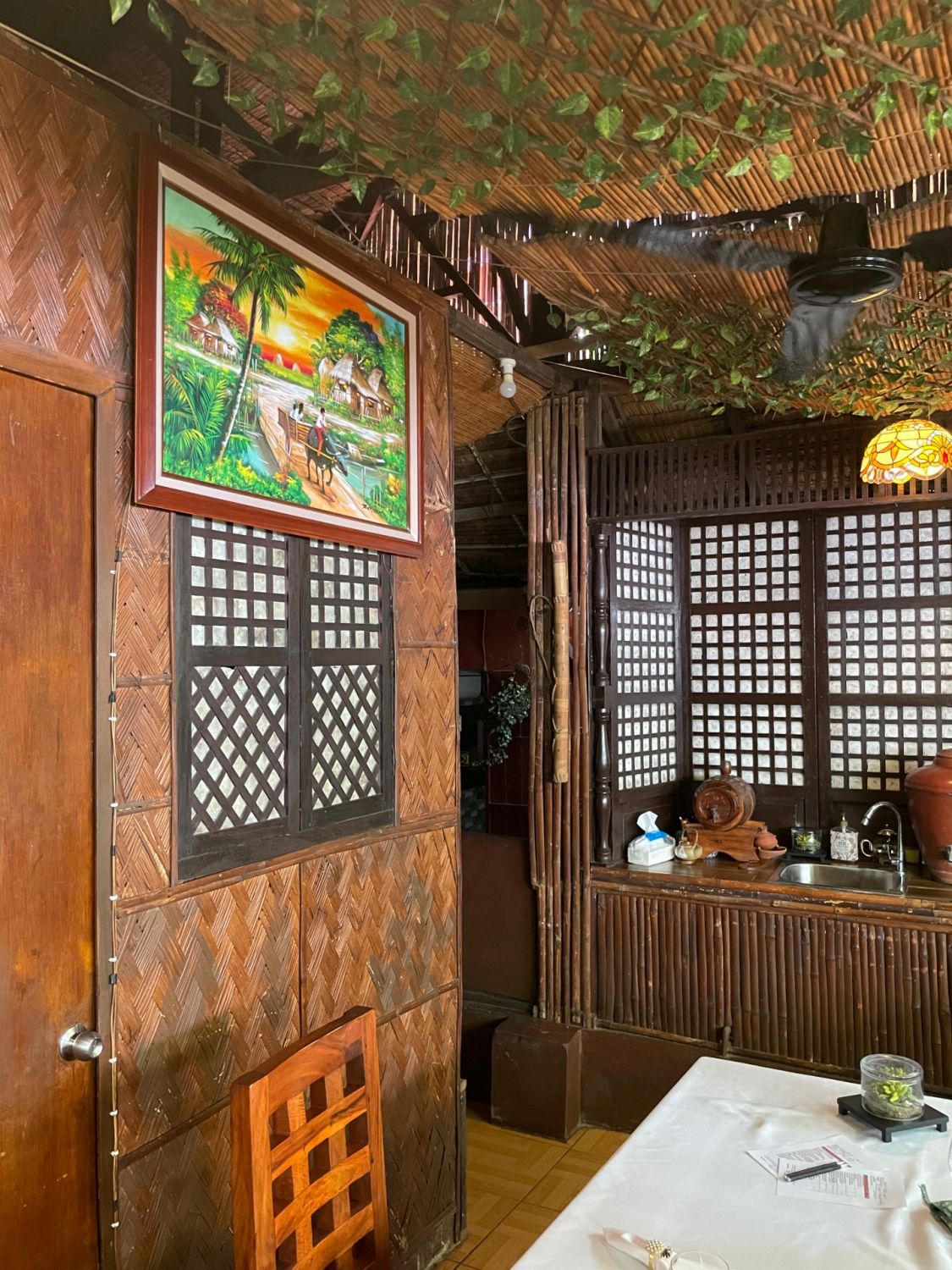 Linamnam's main dining room, a bahay kubo built by Baldosano's father (Photo: Lauren Golangco)
