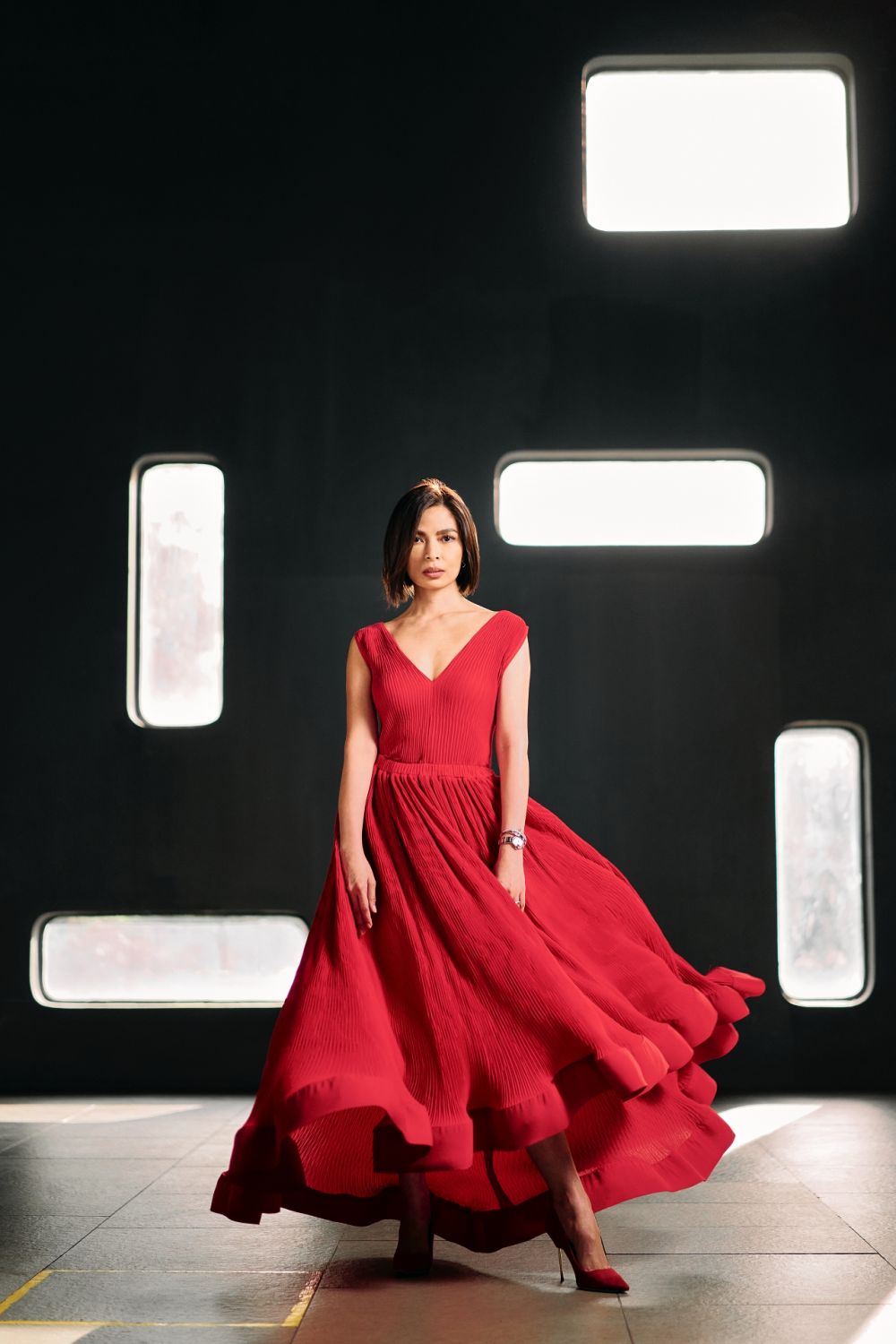 Rissa wears a dress from Rajo Laurel and jewellery from Cartier