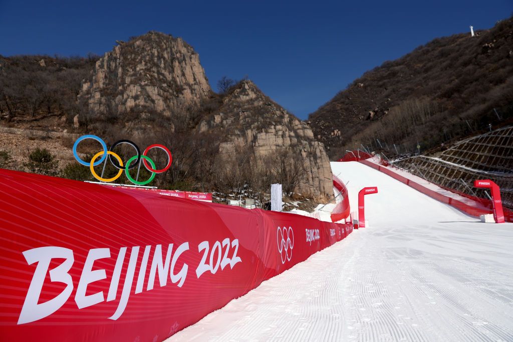 A view of the National Alpine Skiing Centre finish line area prior to the 2022 Beijing Winter Olympics. (Photo: Getty Images)