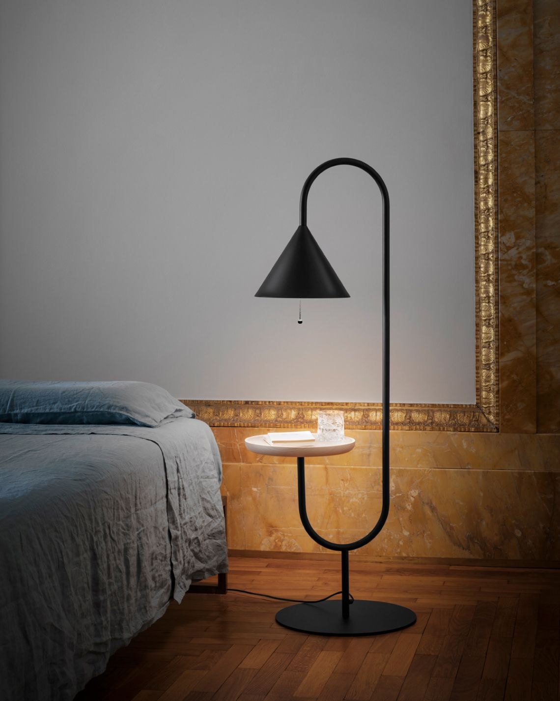 Miniforms Ozz light and side table by Paolo Cappello and Simone Sabatti, from Xtra