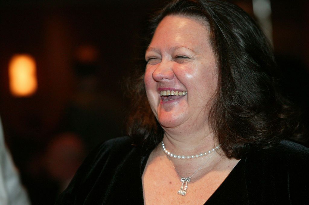 PERTH, AUSTRALIA - AUGUST 1: (AUSTRALIA OUT) Gina Rinehart attends the CEDA lunch held at the Hyatt Hotel on August 1, 2006 in Peth, Australia. (Photo by Erin Jonasson/Fairfax Media via Getty Images/Fairfax Media via Getty Images via Getty Images).