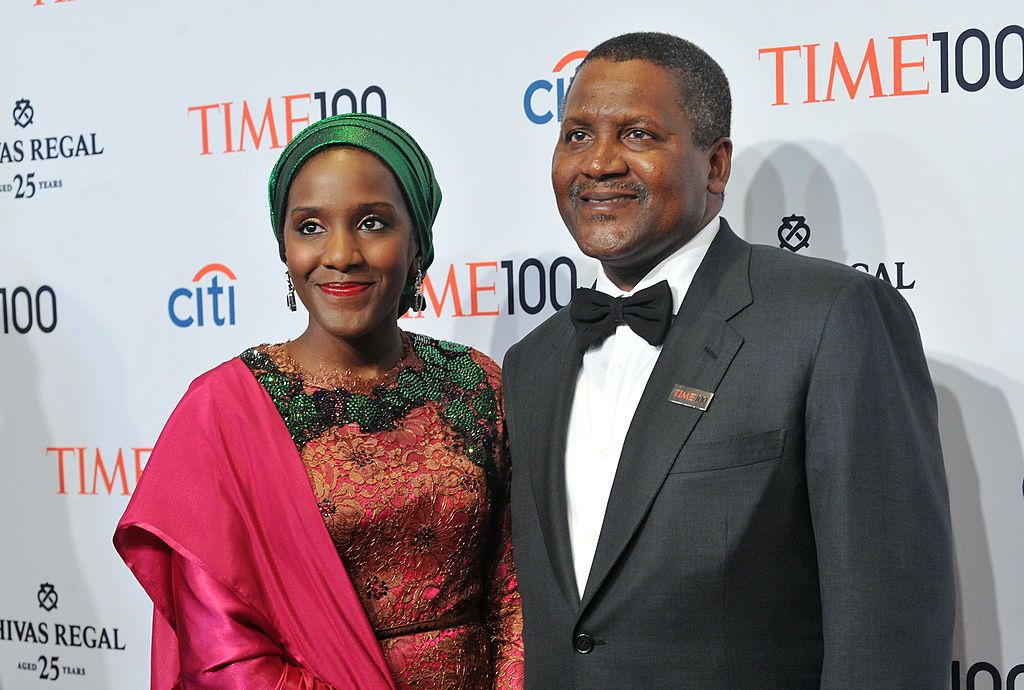 NEW YORK, NY - APRIL 29: Halima Dangote (L) and Honoree Aliko Dangote attend the TIME 100 Gala, TIME's 100 most influential people in the world, at Jazz at Lincoln Center on April 29, 2014 in New York City. (Photo by Ben Gabbe/Getty Images for TIME)