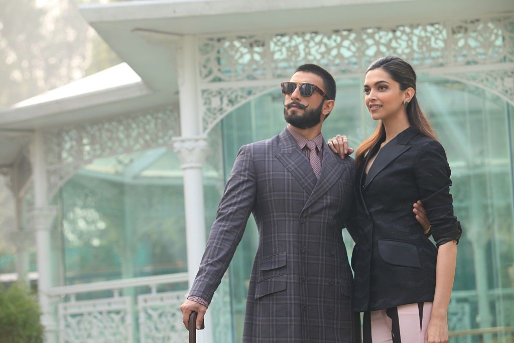 NEW DELHI, INDIA - DECEMBER 12: (Editor's Note: This is an exclusive shoot of Hindustan Times) Bollywood actors Deepika Padukone and Ranveer Singh pose for a profile shoot during an interview for the promotion of their upcoming movie Bajirao Mastani on December 15, 2015 in New Delhi, India. (Photo by Manoj Verma/Hindustan Times via Getty Images)