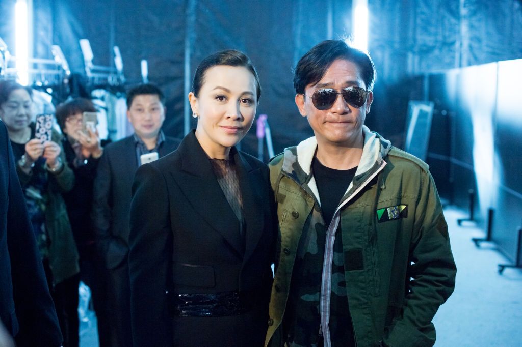 SHANGHAI, CHINA - APRIL 10: Actress Carina Lau Kar-ling and her husband actor Tony Leung Chiu-wai attend ANIRAC collection by Carina Lau during the Shanghai Fashion Week Autumn/Winter 2017 at Xintiandi on April 10, 2017 in Shanghai, China. (Photo by Visual China Group via Getty Images/Visual China Group via Getty Images)