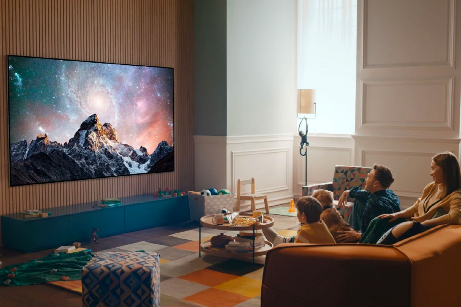 The LG 97-inch Oled TV, the world’s biggest Oled screen to date, is perfect for broadcasting films for movie nights (Image: LG)