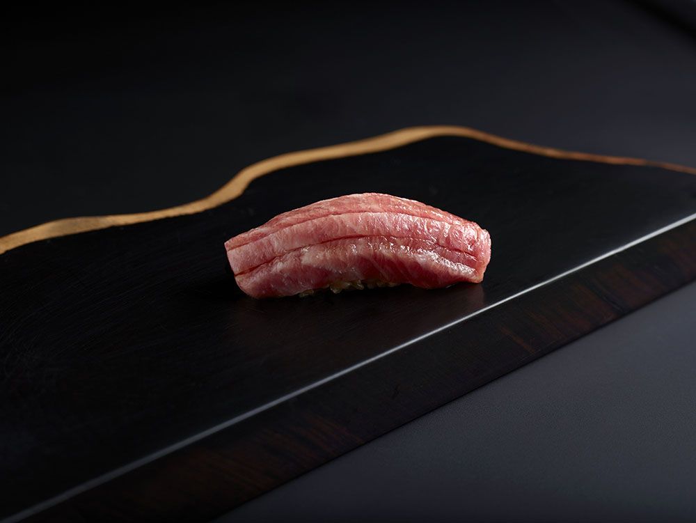Medium fatty tuna sushi