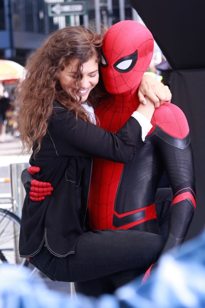 NEW YORK, NY - OCTOBER 12: Tom Holland and Zendaya are seen on October 12, 2018 in New York City. (Photo by MediaPunch/Bauer-Griffin/GC Images)