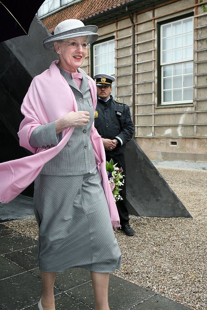 COPENHAGEN, DENMARK - MAY 11: Queen Margrethe II of Denmark arrives at the Ordrupgaard Museum in Charlottenlund on May 11, 2007 near Copenhagen, Sweden. King Carl XVI Gustaf of Sweden, Queen Silvia of Sweden and Princess Victoria of Sweden are paying a state visit to Denmark of which the main focus will be on the Oresund Conference, where discussions will be held around the possible integration of the labour market of both countries within this region. (Photo by Niels Henrik Dam/Getty Images)