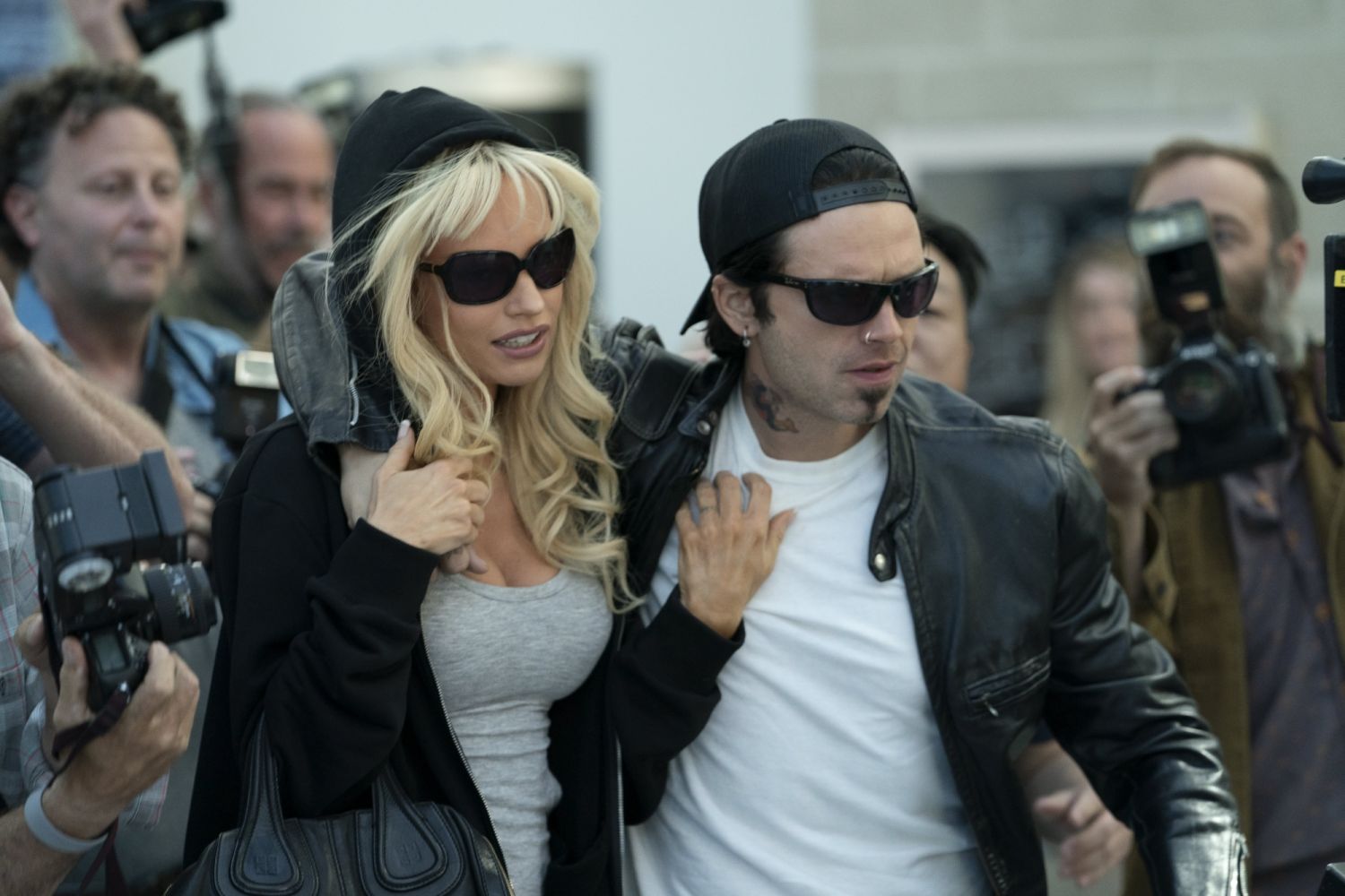 Pam & Tommy -- Set in the Wild West early days of the Internet, PAM & TOMMY tells the incredible true story of the Pam Anderson (LILY JAMES) and Tommy Lee (SEBASTIAN STAN) sex tape. Stolen from the coupleâs home by a disgruntled carpenter (SETH ROGEN), the video went from underground bootleg-VHS curiosity to full-blown global sensation when it hit the Web in 1997. A love story, crime caper and cautionary tale rolled into one, the eight-part Hulu limited series explores the intersection of privacy, technol