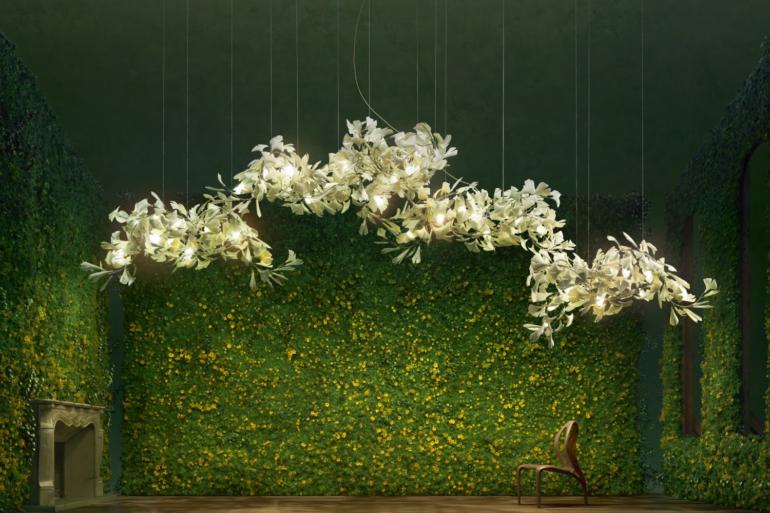 Andreea Braescu Gingko B/700 bespoke lighting sculpture, from andreeabraescu.com